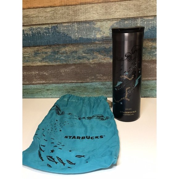 Starbucks Siren Swimming Metal Insulated Tumbler Autumn Limited With Bag New - Picture 1 of 10